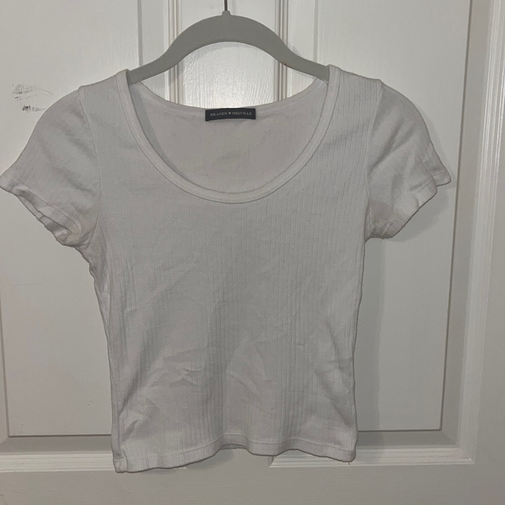 White brandy baby tee